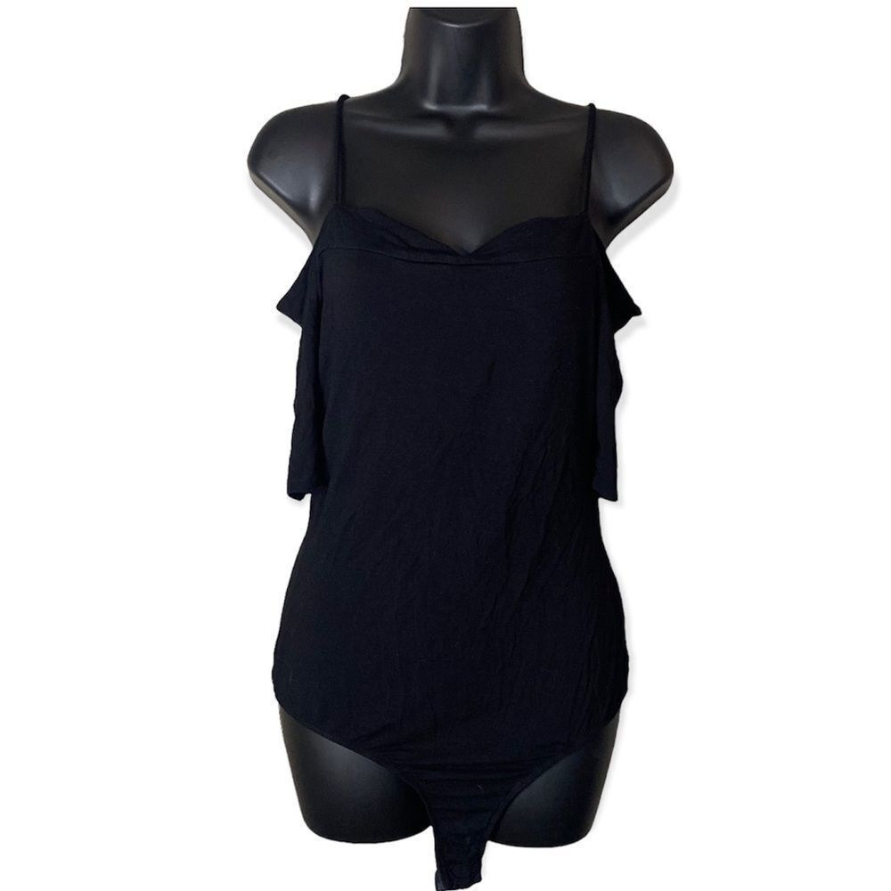 Mikey & Joey Cold Shoulder Black Sexy Bodysuit